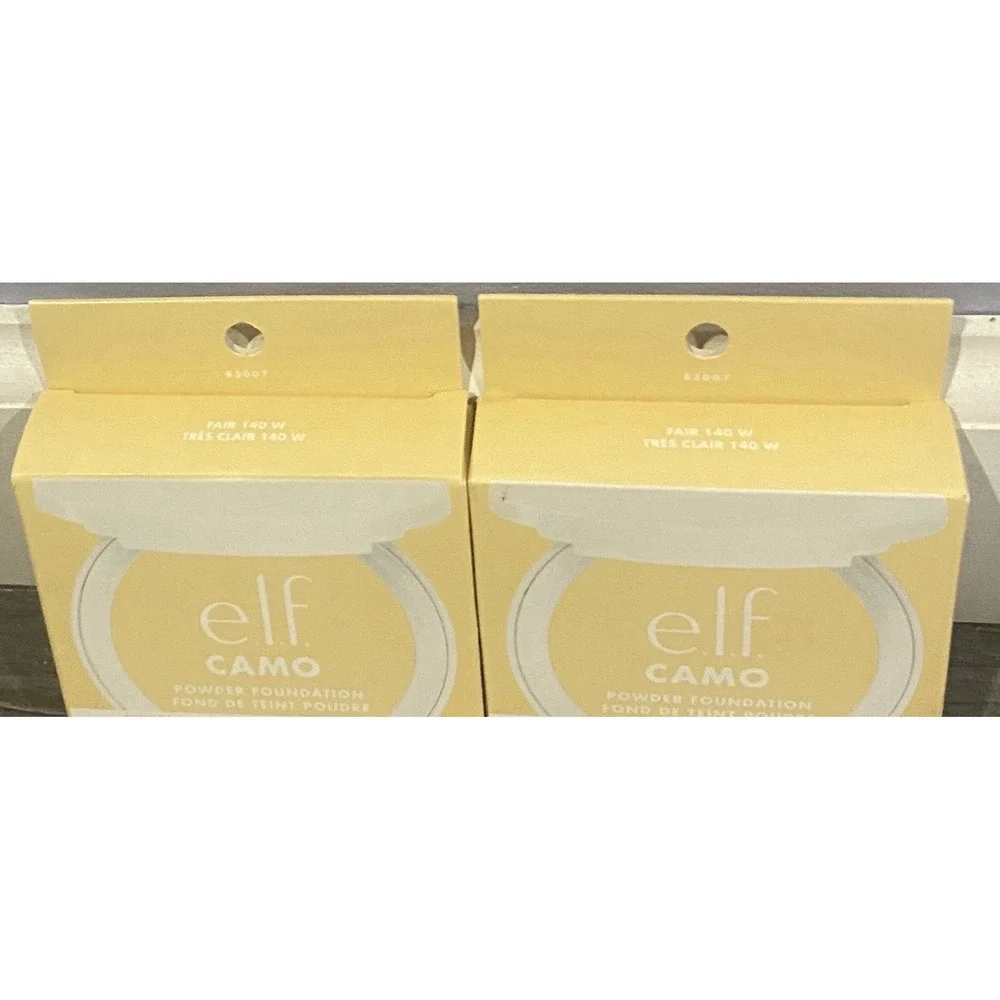 Lot of 2 ELF e.l.f. Camo Powder Foundation Fair 140 W Lightweight Full Coverage