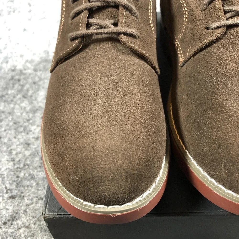 GH Bass Boys 4 Brown Suede Derby Dress Shoes Junior 2 0402-6939-211