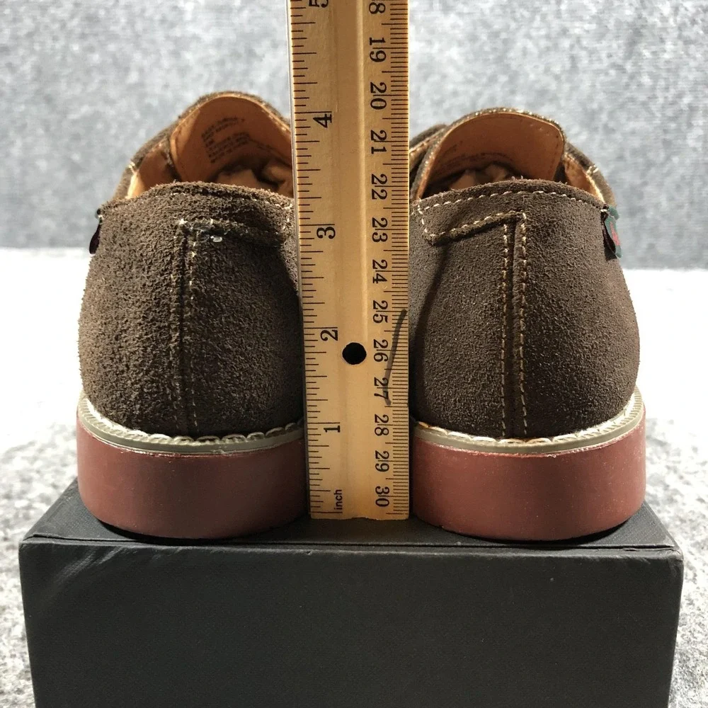 GH Bass Boys 4 Brown Suede Derby Dress Shoes Junior 2 0402-6939-211