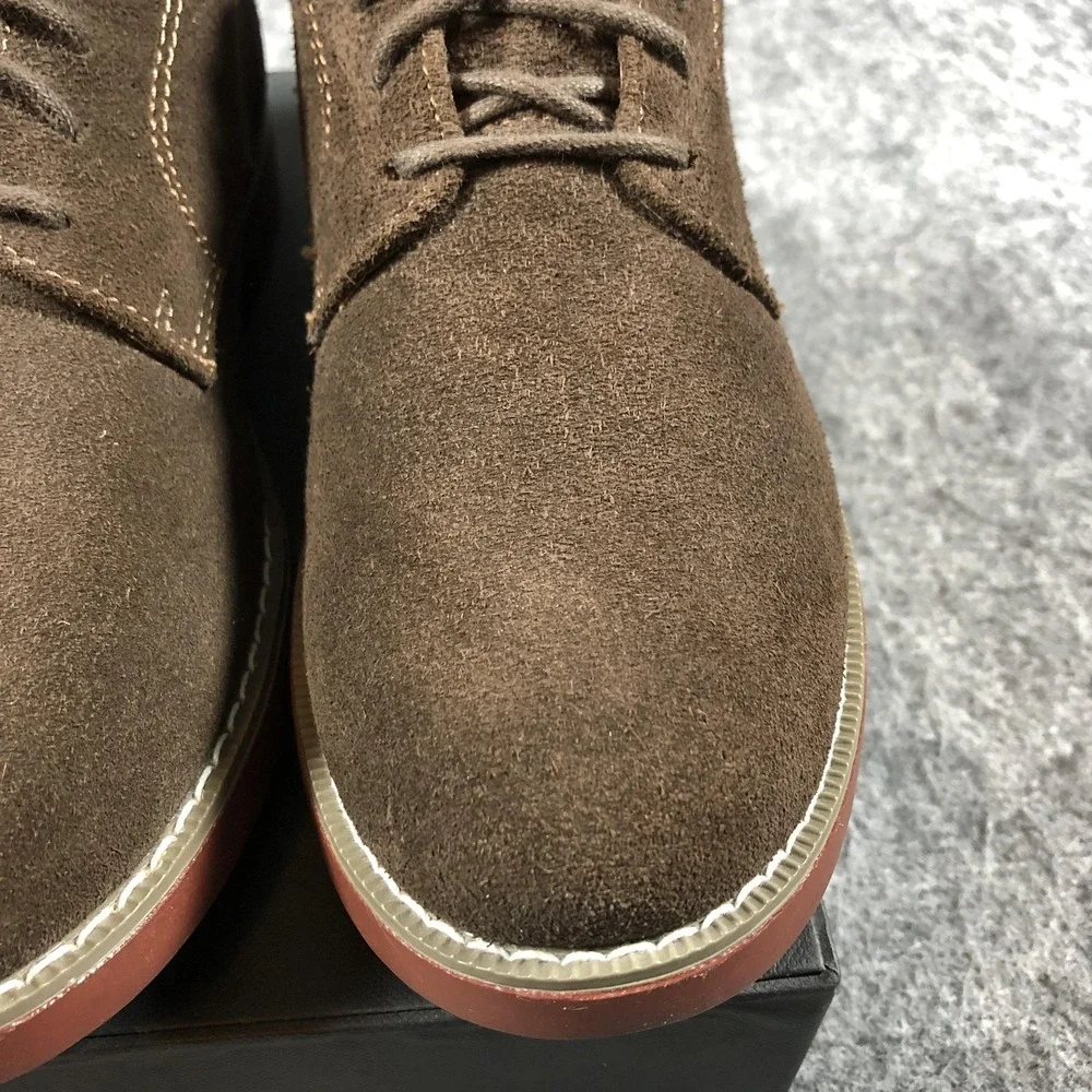 GH Bass Boys 4 Brown Suede Derby Dress Shoes Junior 2 0402-6939-211