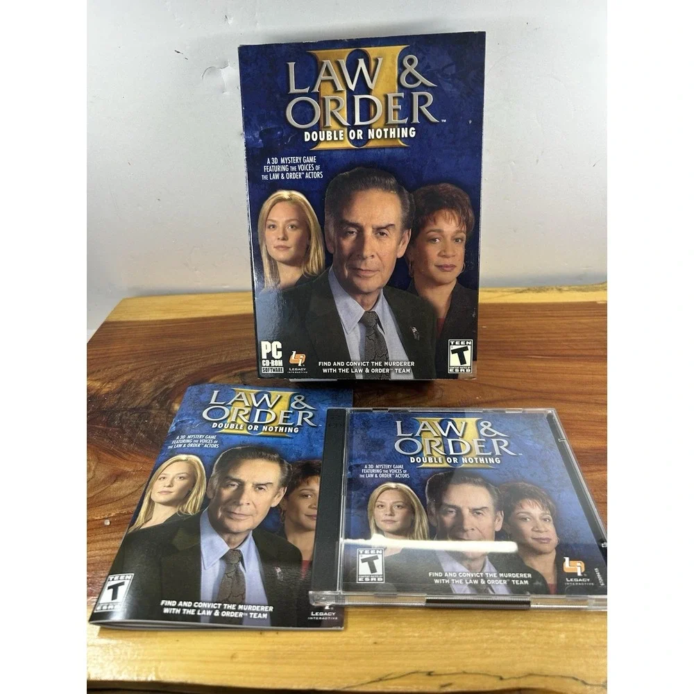 Law & Order II Double or Nothing PC CD ROM Game for Win 98/2000/ME/XP 2003