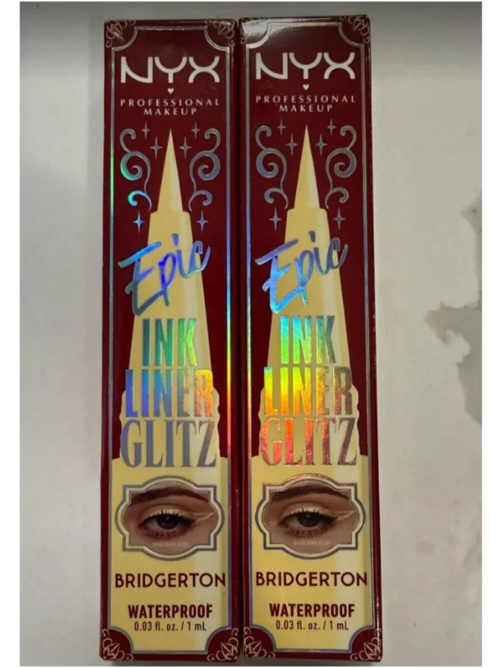NYX Professional Makeup Bridgerton Royal Epic Ink Liner Glitzed in Gold Set of 2