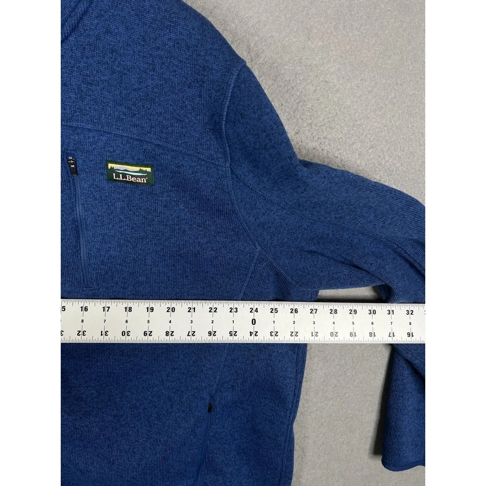 LL‎ Bean Sweater Mens XXL Blue Navy Fleece Jacket Full Zip Regular Fit 504938