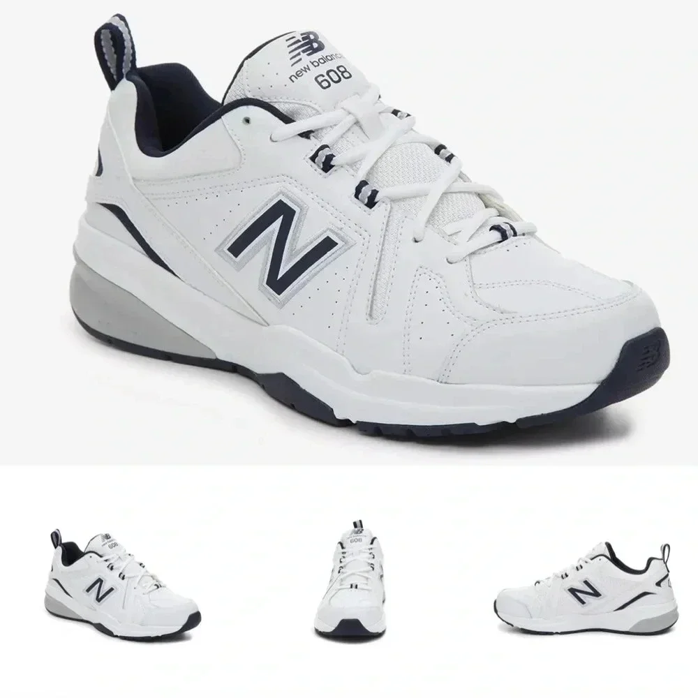New Balance 608 White Navy Men's Shoes, size 12 Extra Wide 4E MX608WN5 NWOT