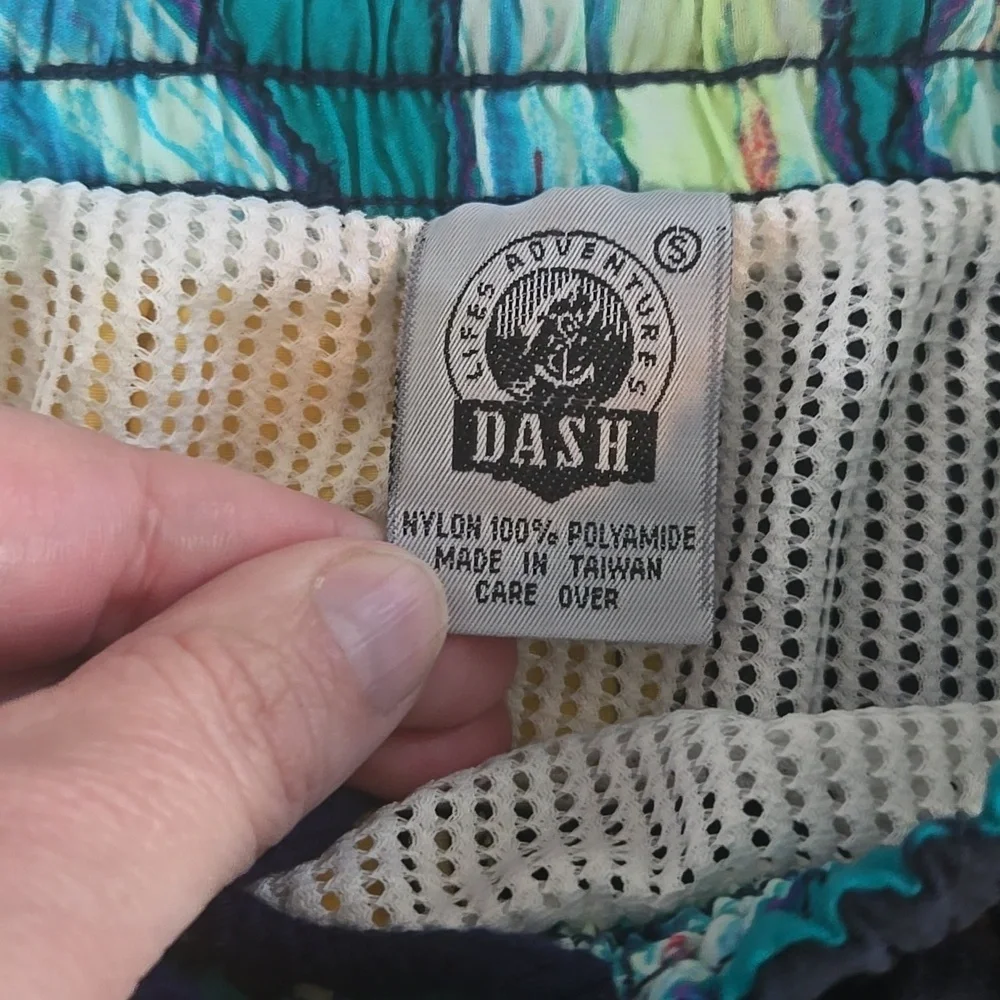 Vintage Mens Sailboat Print Swim Shorts