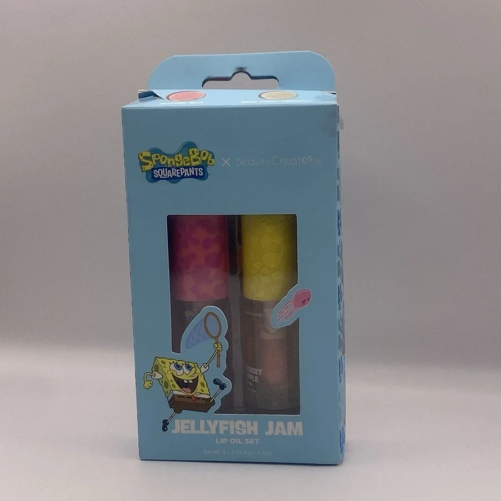 SpongeBob X Beauty Creations JELLYFISH JAM Lip Oil Lipgloss Set SEALED NIB