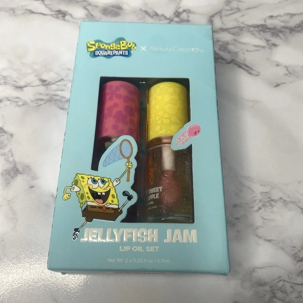 SpongeBob X Beauty Creations JELLYFISH JAM Lip Oil Lipgloss Set SEALED NIB