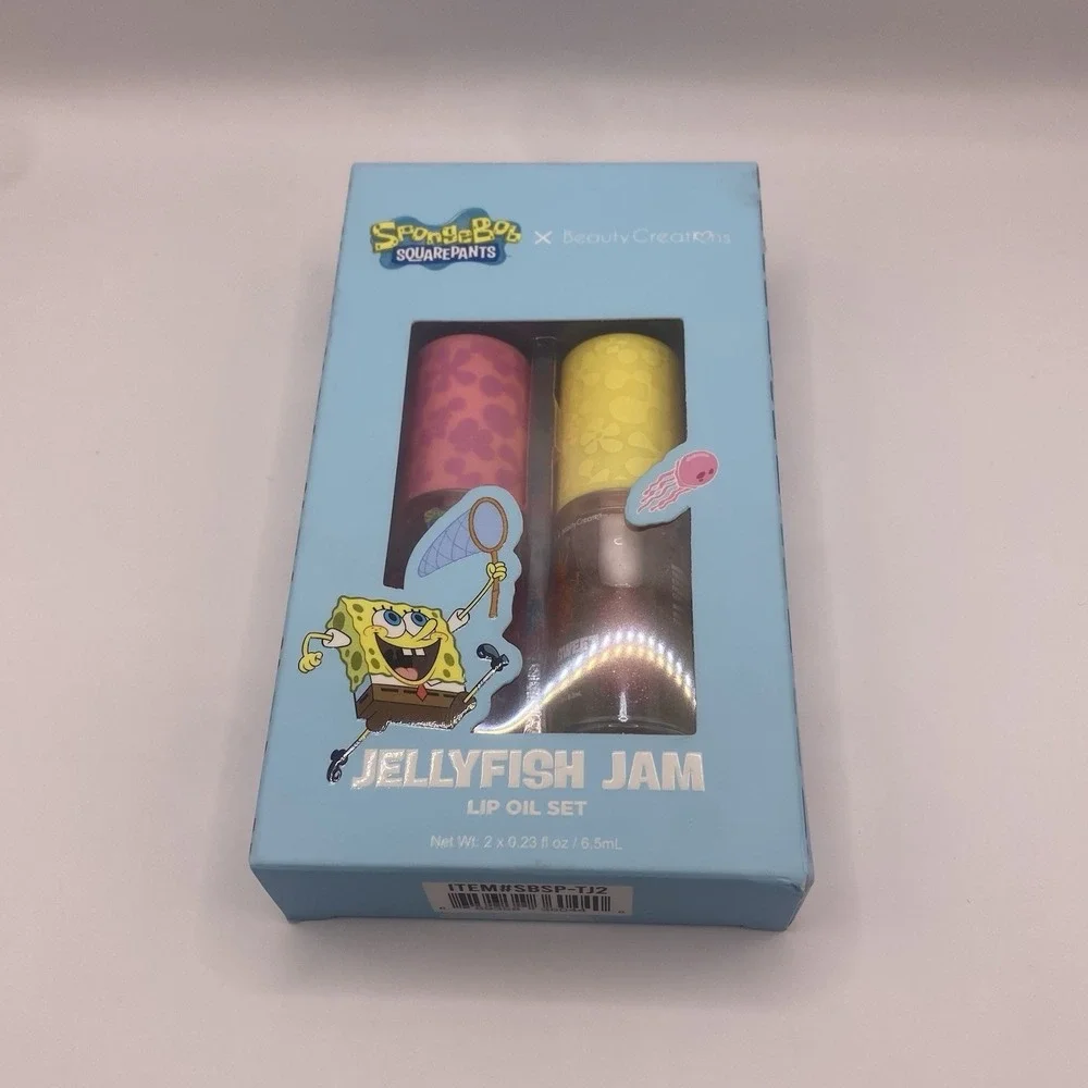 SpongeBob X Beauty Creations JELLYFISH JAM Lip Oil Lipgloss Set SEALED NIB