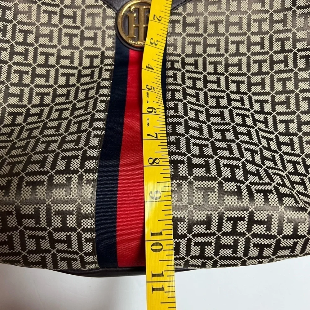 Tommy Hilfiger Vintage Logo Canvas Shoulder Bag
