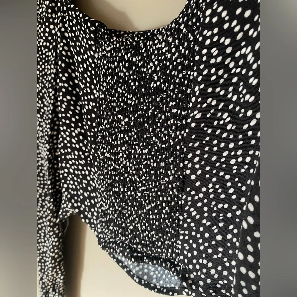 & OTHER STORIES Puff Sleeve Polka Dot Top Size 4