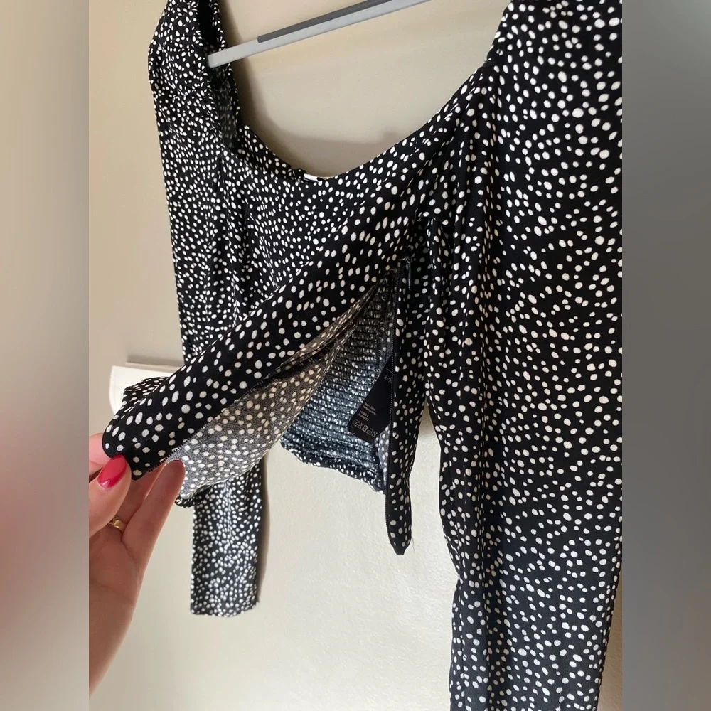 & OTHER STORIES Puff Sleeve Polka Dot Top Size 4
