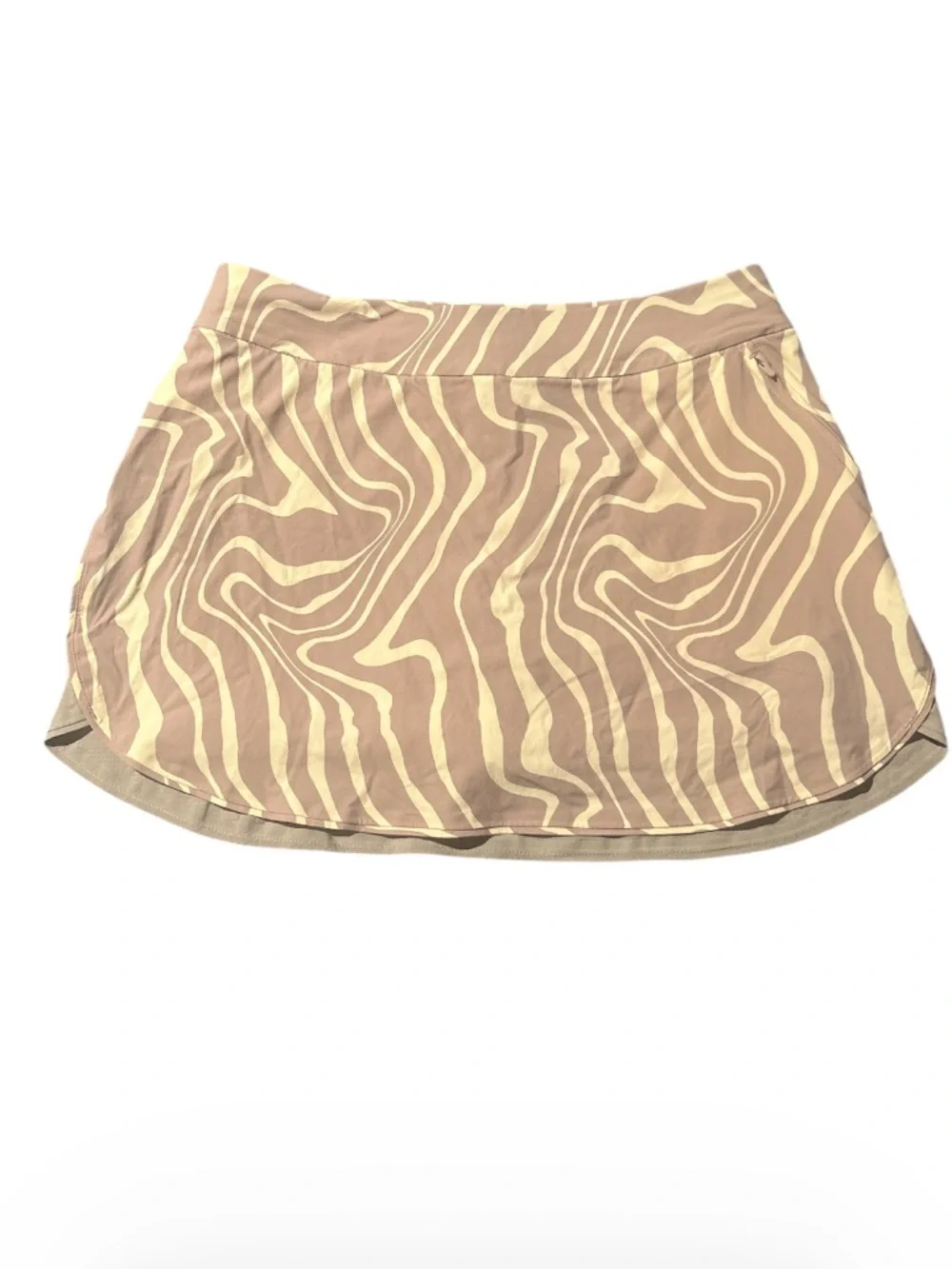 Outdoor Voices Tan and Yellow Patterned Skirt Skort Size Medium