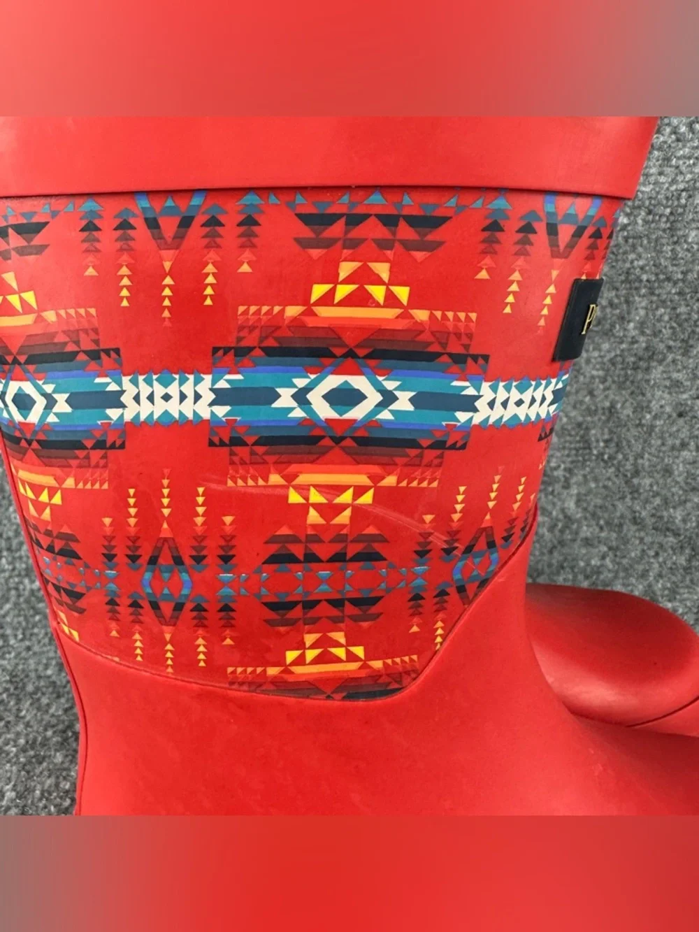 Pendleton Pilot Rock Mid Rain Boots Kids US 13/1 Red Rubber Waterproof