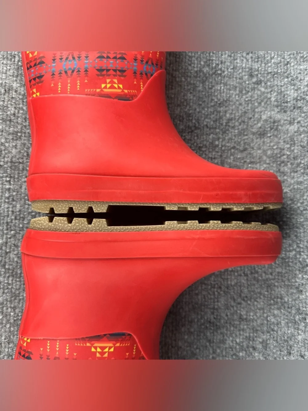 Pendleton Pilot Rock Mid Rain Boots Kids US 13/1 Red Rubber Waterproof