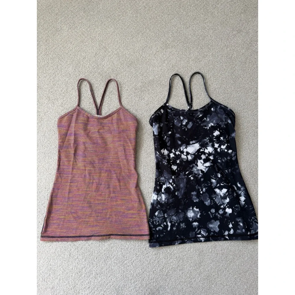 Lululemon Athletic Tank Top Size 4 Multicolor Slim Fit Power Y Bundle