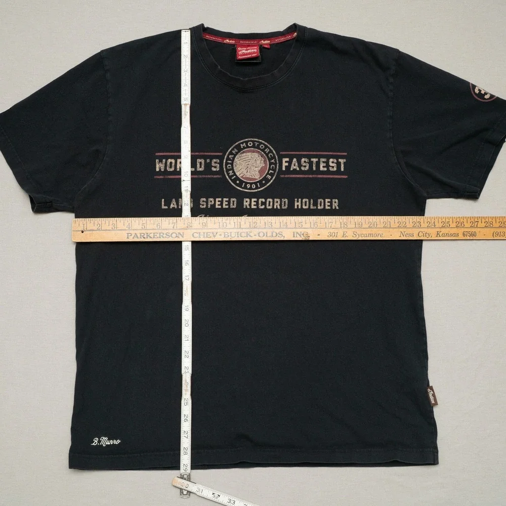 Indian Motorcycle Americas First Land Speed Record 1967 T Shirt Black XL