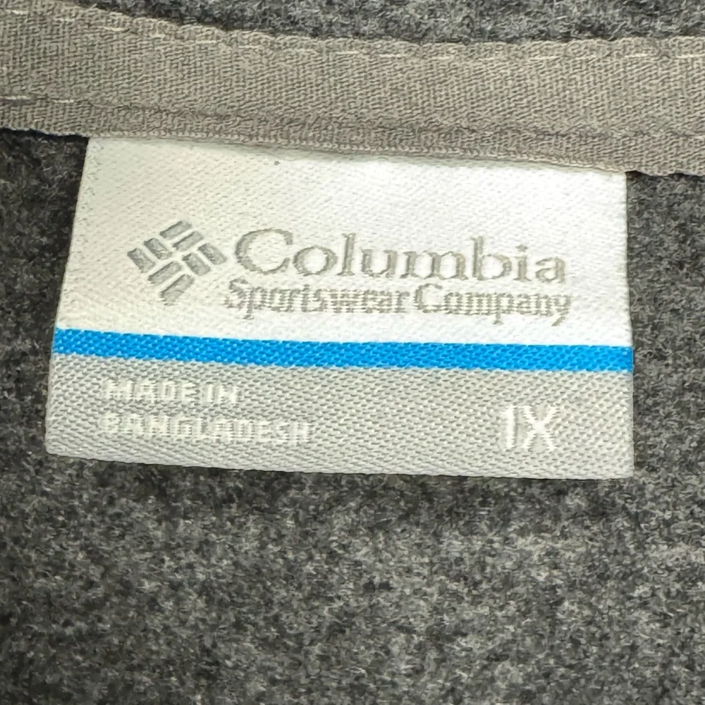 Columbia Gray Fleece‎ Full Zip Jacket with Hood and Zipper Pockets Size 1X