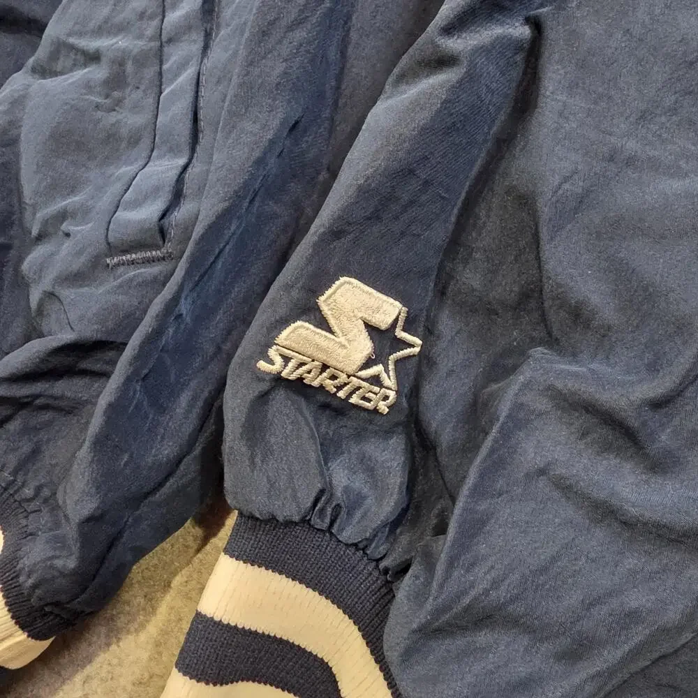 Vintage New York‎ Yankees Jacket Mens XL Blue MLB Baseball Starter Pullover 90s