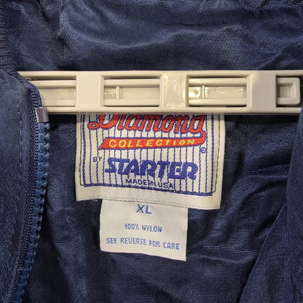 Vintage New York‎ Yankees Jacket Mens XL Blue MLB Baseball Starter Pullover 90s