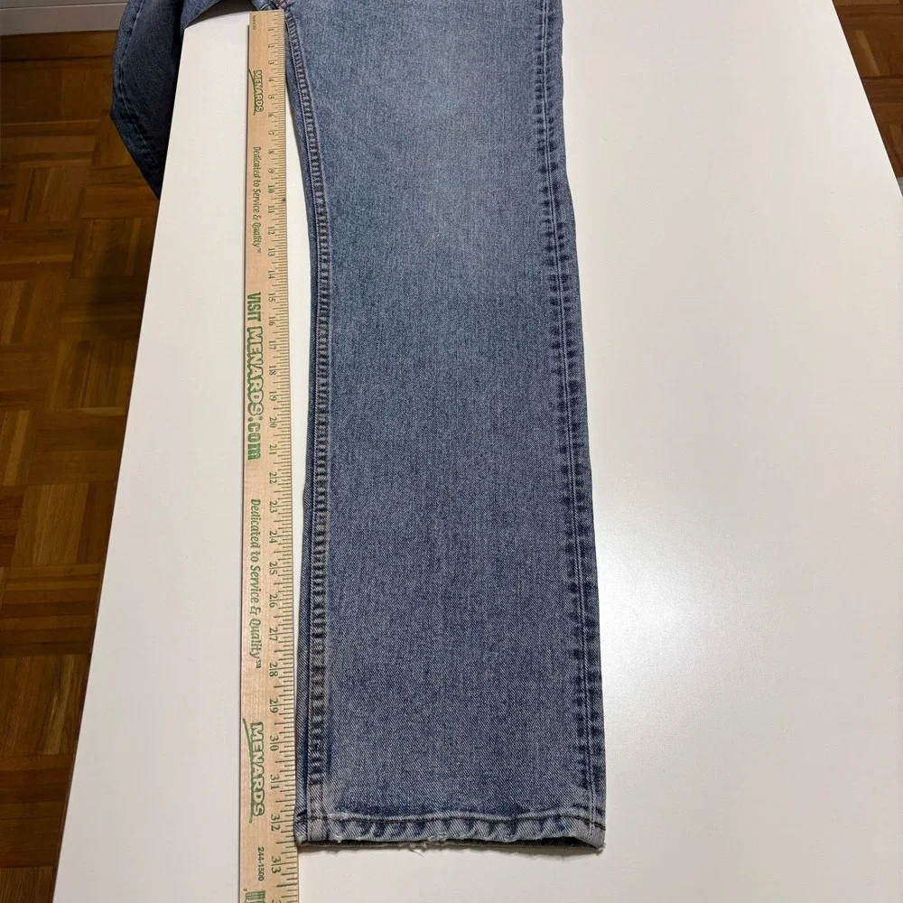 Vintage Levis Men Red Tab 505 Jeans 38X34 Blue Light Wash High Rise Straight Leg