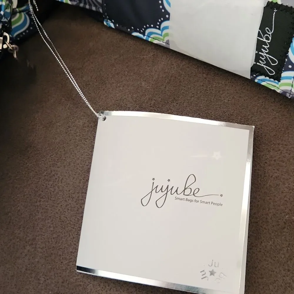 Ju-Ju-Be Blue and Gray Baby Bags with Geometric Design