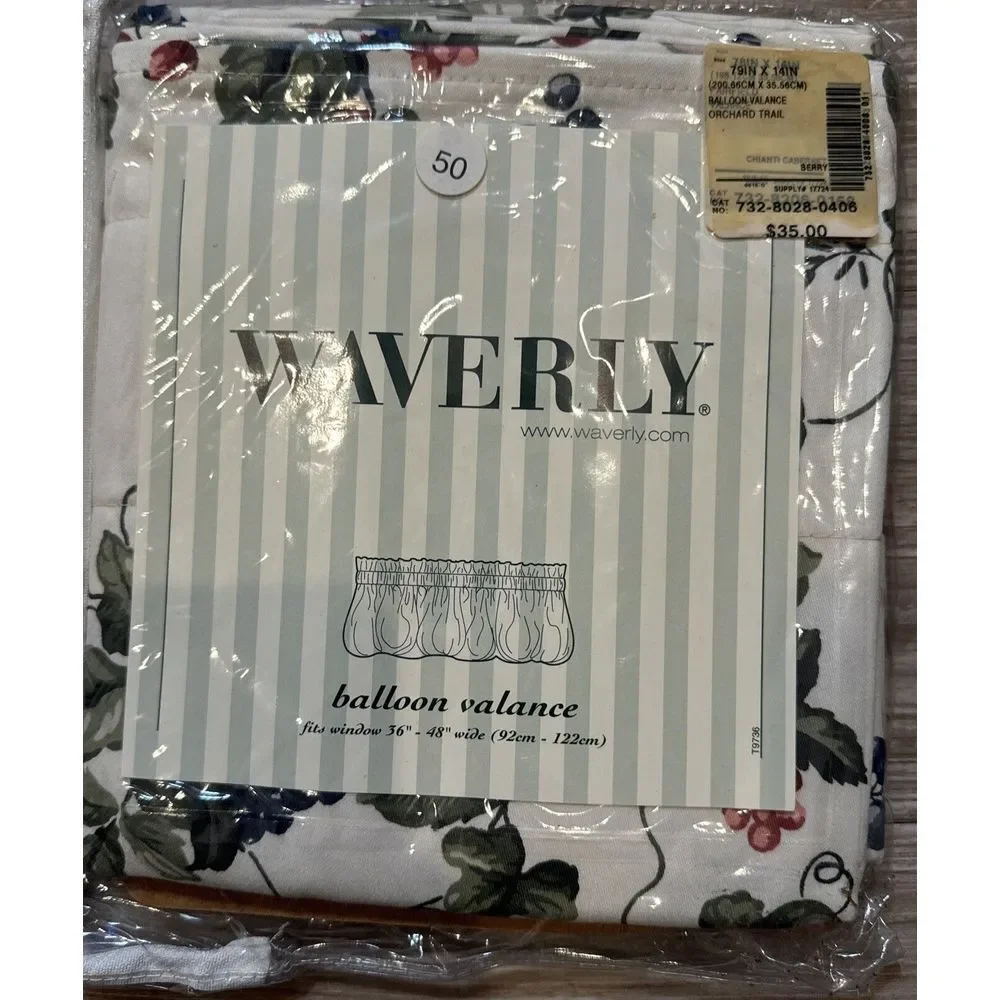 NEW Waverly Orchard Trail-Berry Balloon Valance‎ 79