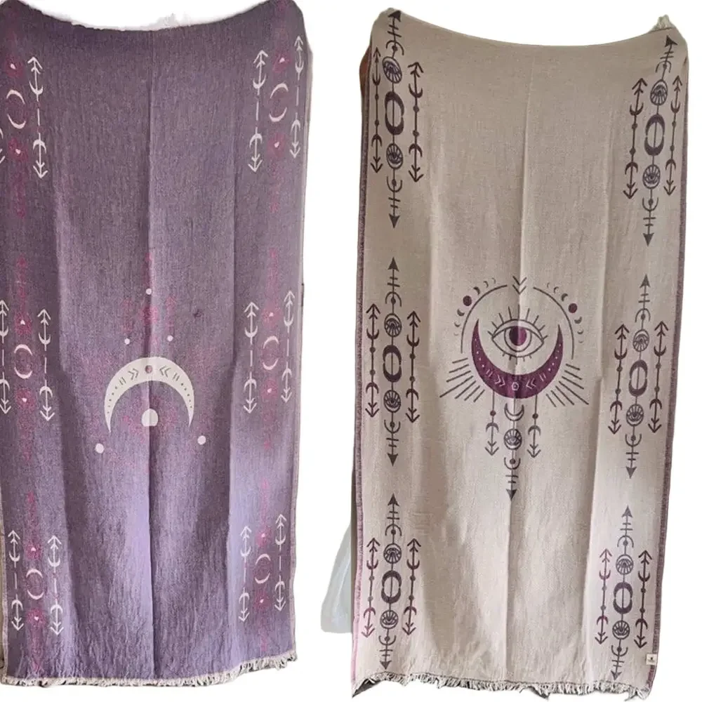Coolest Ever Blanket Set of 2 Organic Loom Weave Dorm Blankets Set of 2 Purple