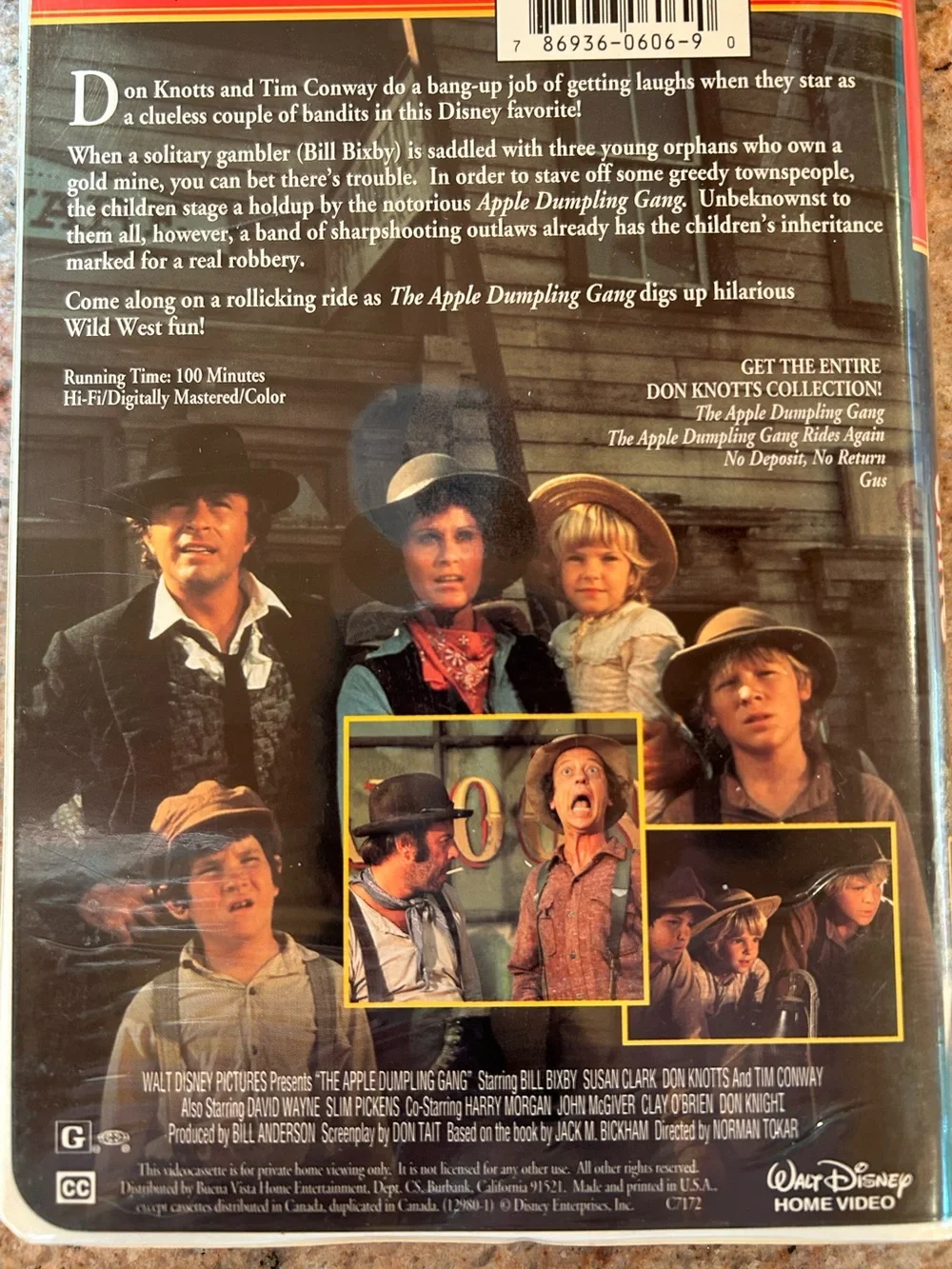 Walt Disney “The Apple Dumpling Gang” 1975 VHS from the Family Film Collection.