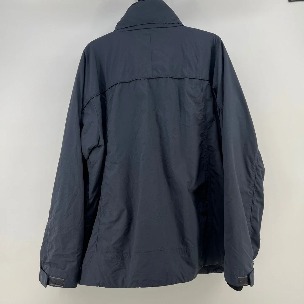 LL Bean Mens 3-in-1 System Jacket Navy Blue Fleece Liner Large 265905 with Hood