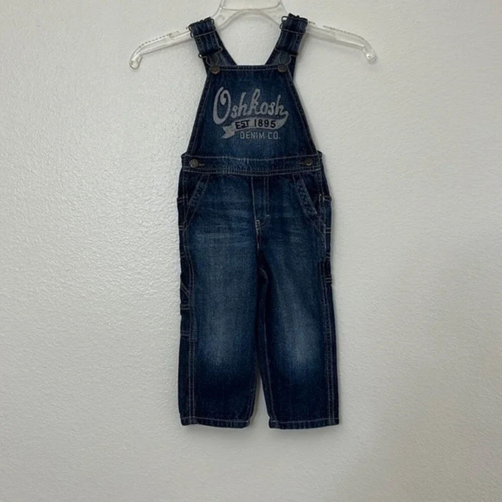 OshKosh B'Gosh Denim Toddler Overalls Jeans 2T