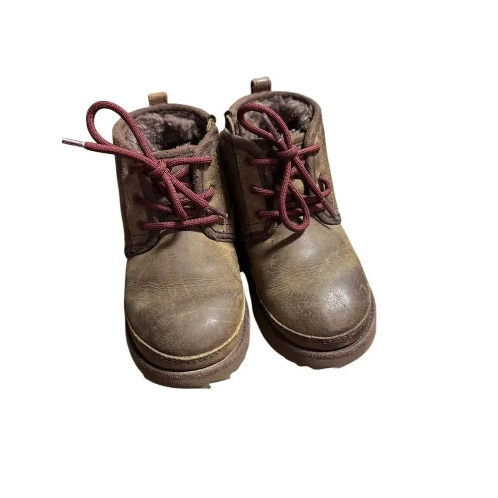 UGG Neumel II Kids Brown Waterproof Shearling Lined Boots