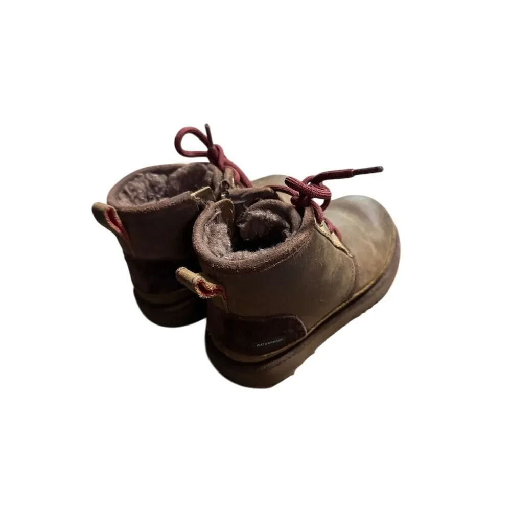 UGG Neumel II Kids Brown Waterproof Shearling Lined Boots