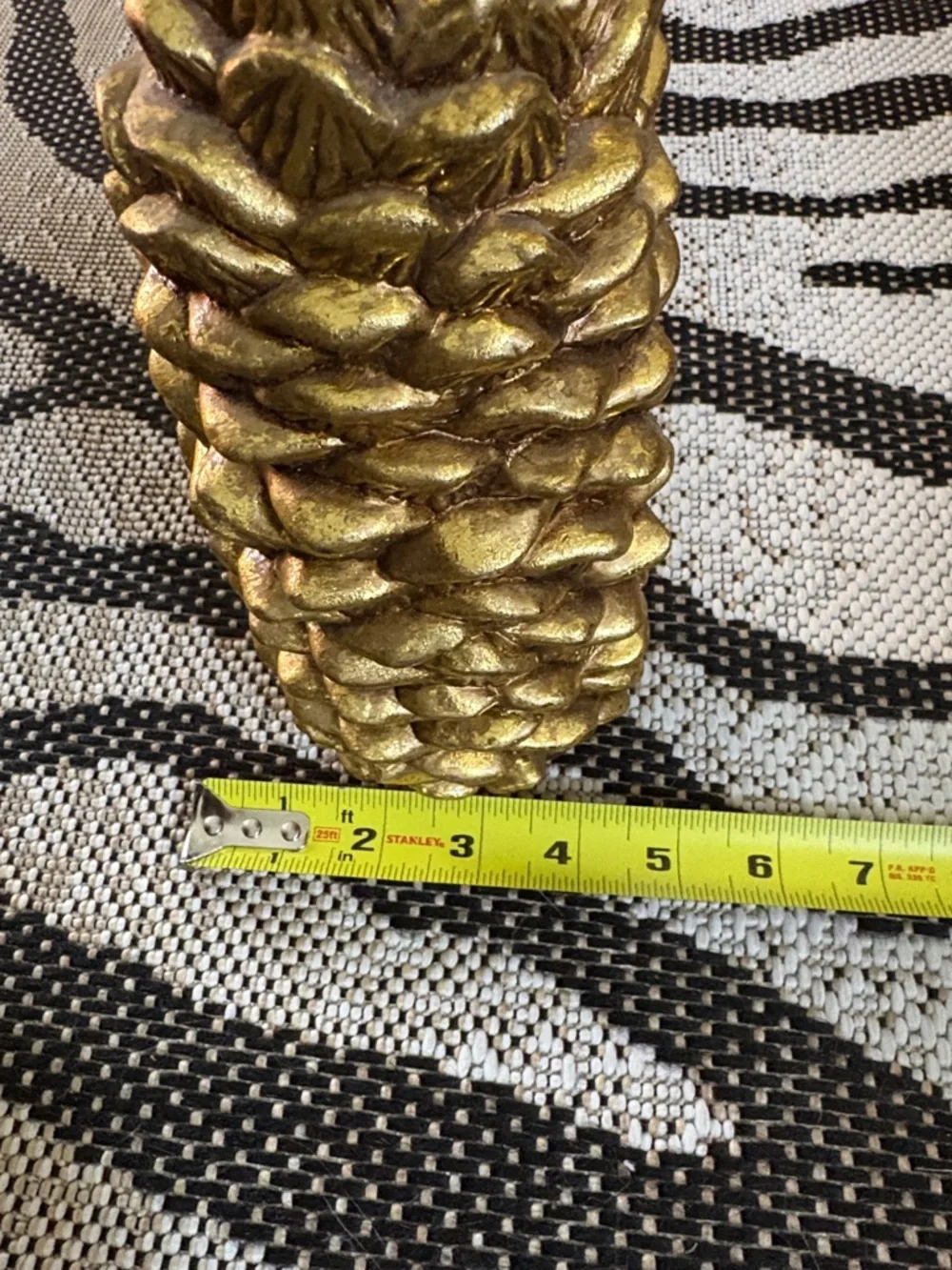 Pottery Barn Large Gold Pinecone Candleholder