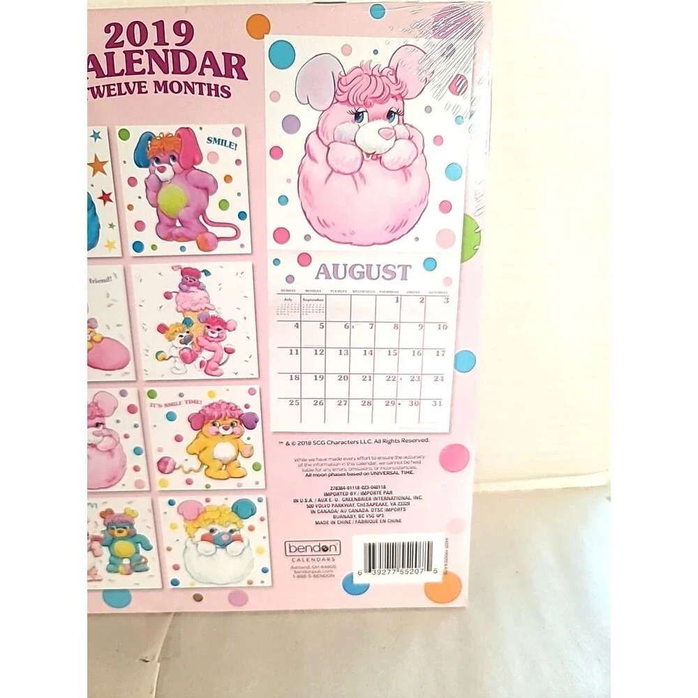 New Sealed 2019 Popples Wall Calendar