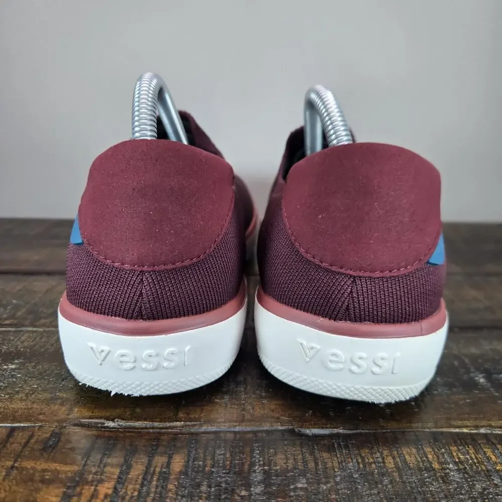 Vessi Boardwalk Slip On Mens Size 10 Waterproof Shoes Sneakers Mahogany Red