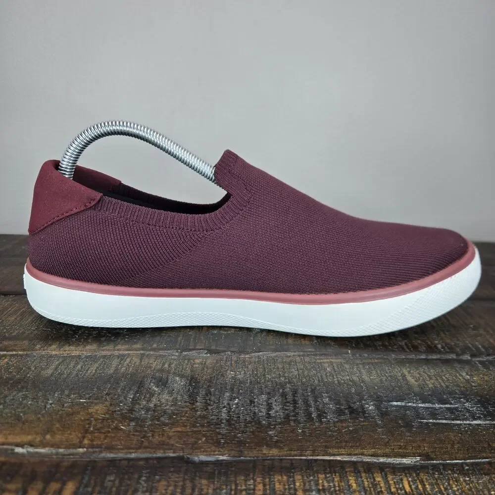 Vessi Boardwalk Slip On Mens Size 10 Waterproof Shoes Sneakers Mahogany Red