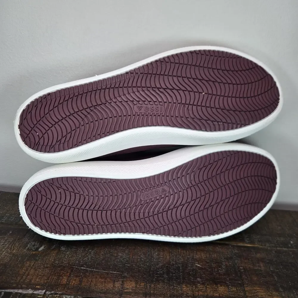 Vessi Boardwalk Slip On Mens Size 10 Waterproof Shoes Sneakers Mahogany Red