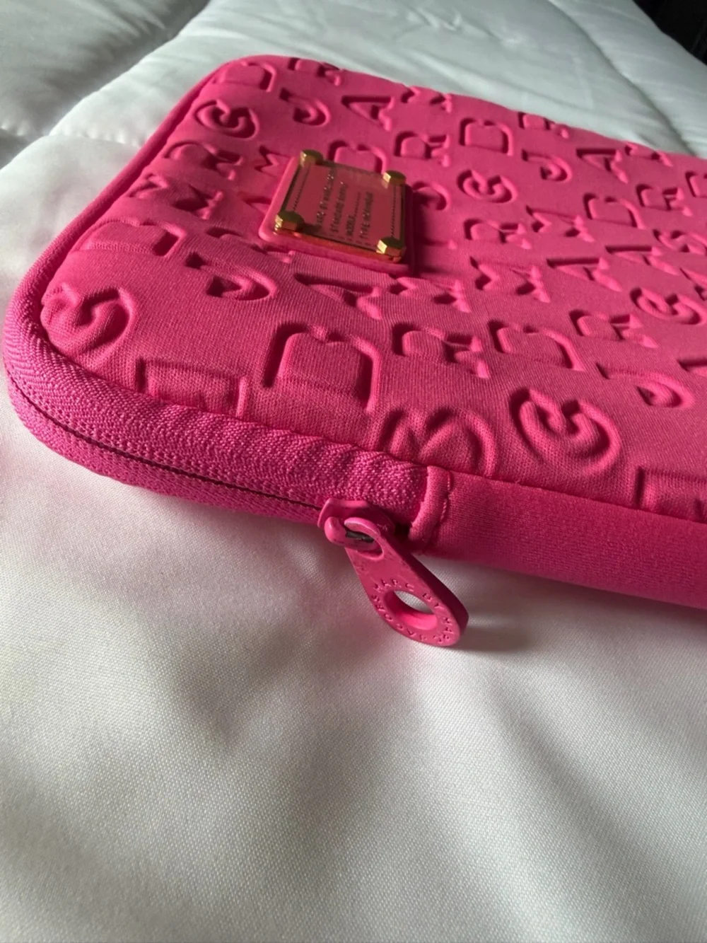 Marc by Marc Jacobs Bright Pink Embossed Tablet Sleeve