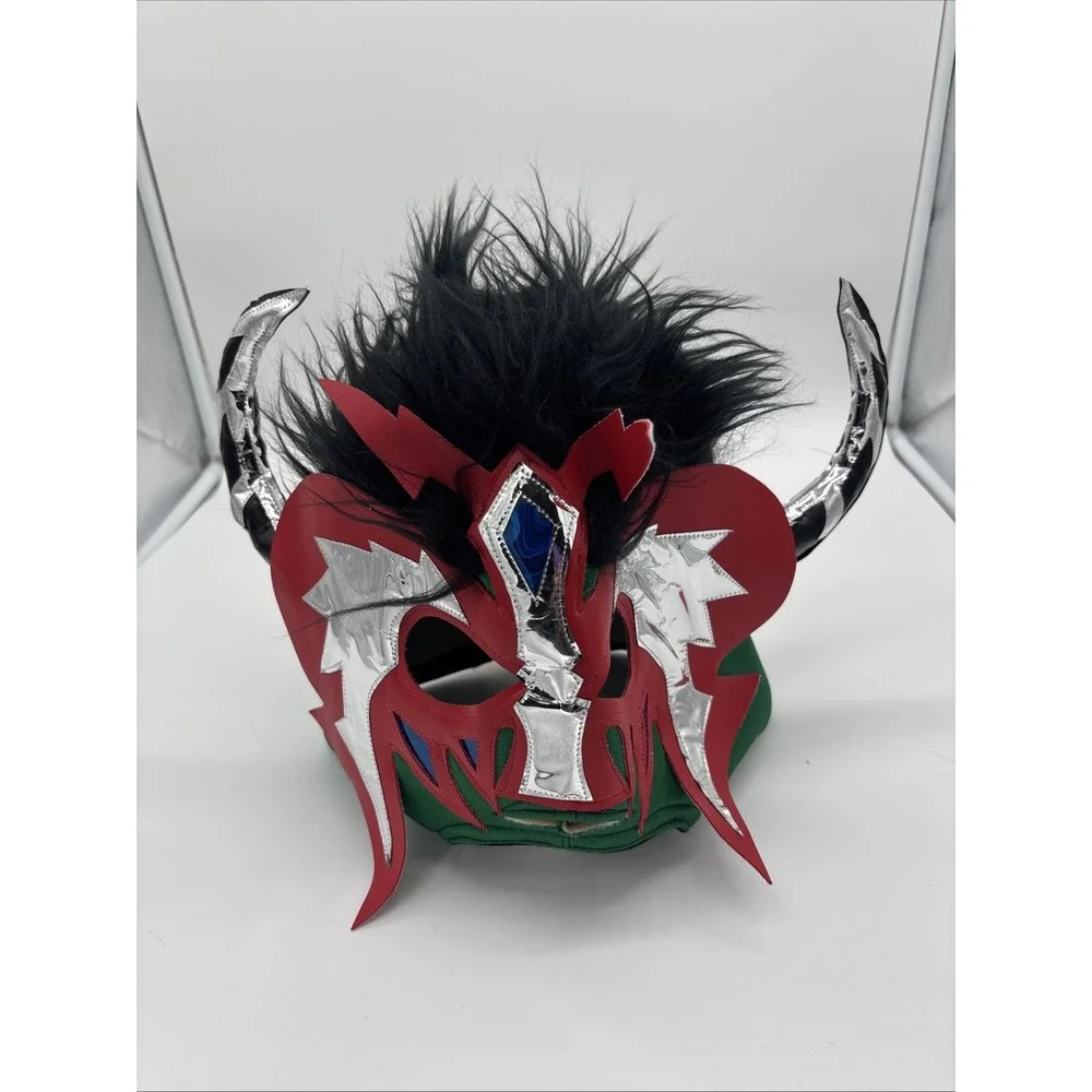 Lucha Libre Dress Up MaskMade With Red Leather. Excellent Used‎ Condition.