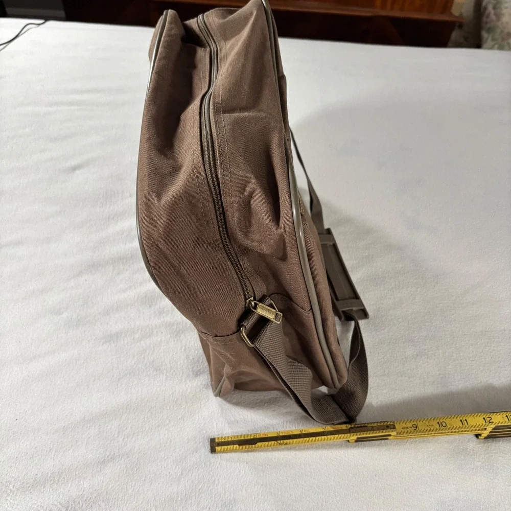 Jaguar Carry On Bag Unisex Large Brown Excellent Vintage Canvas Shoulder Luggage