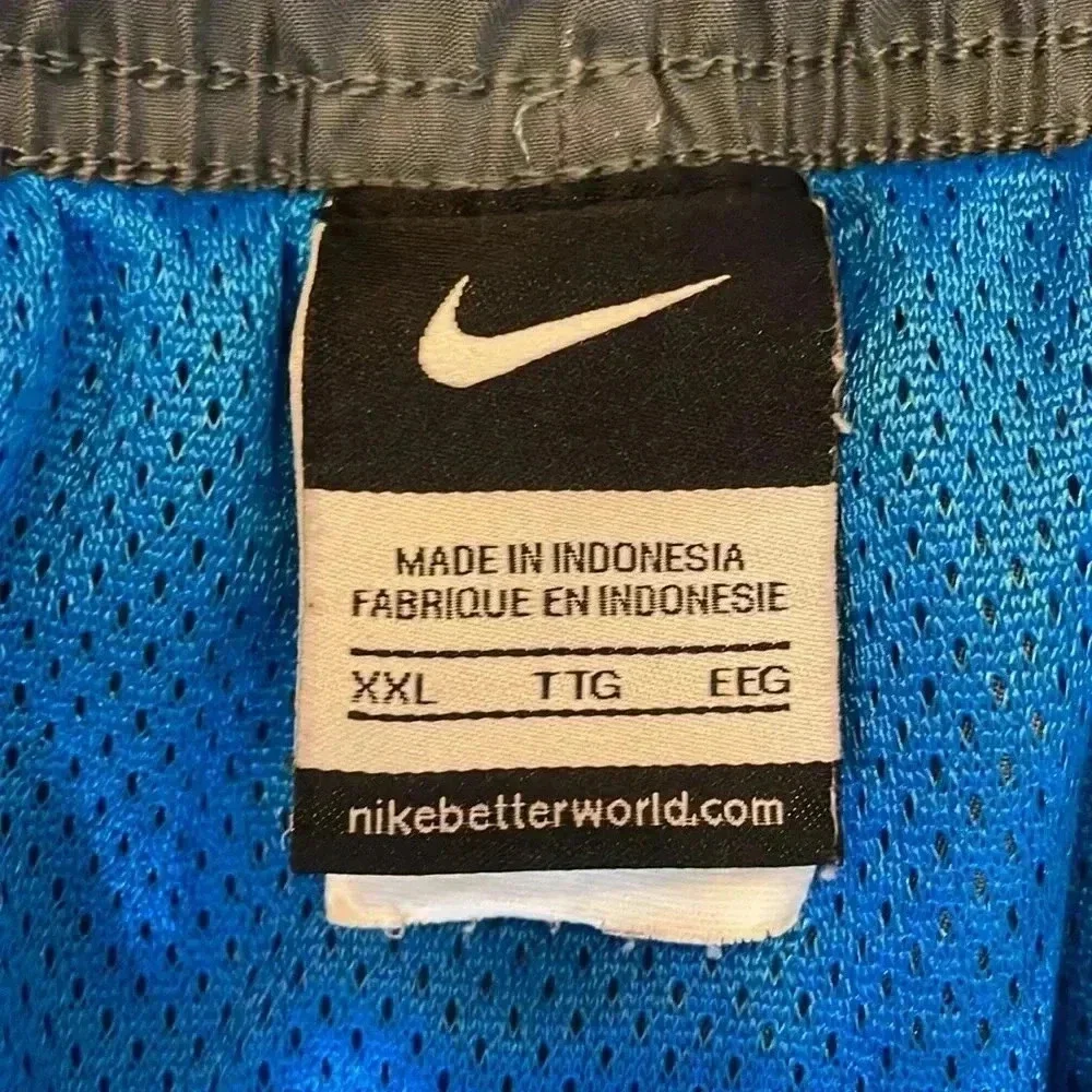 Nike Swoosh Men’s XXL Blue Gray Swim Trunks Shorts