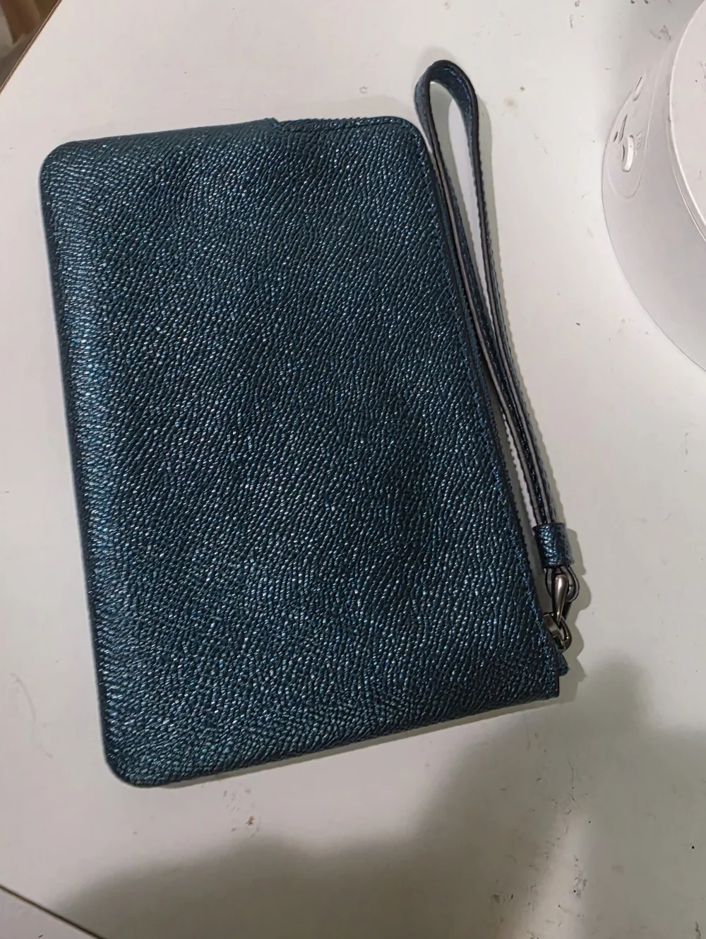 Coach metallic teal