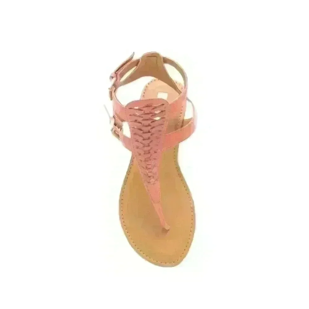 Dusty Rose Double Buckle Gladiator Sandal‎