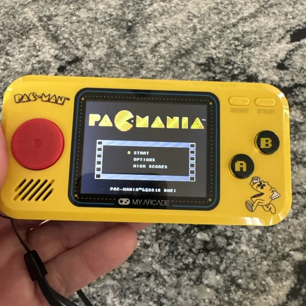 My Arcade Pac-Man Pocket Player Handheld System Yellow Large Multicolor Screen