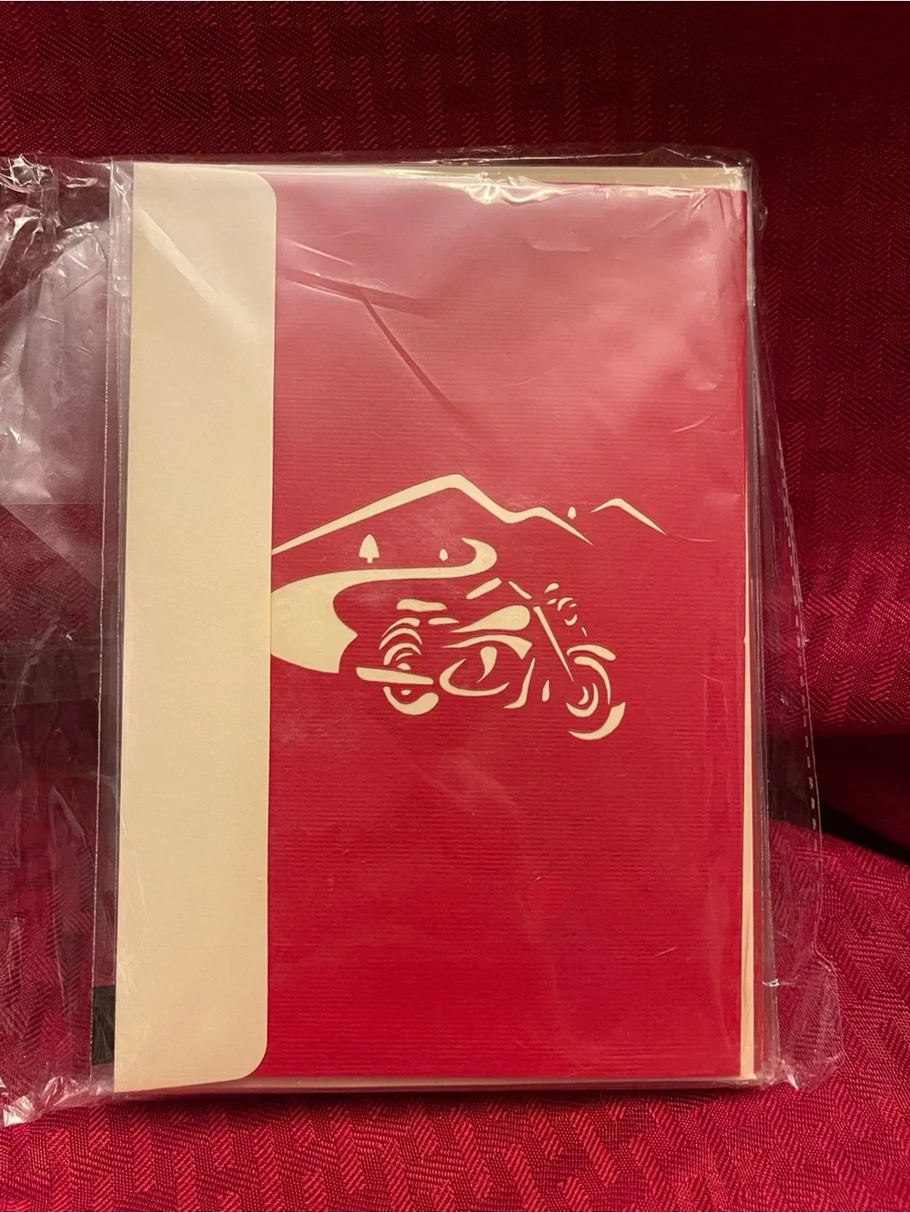 Diese Klappkarten Red Motorcycle Pop-Up Card