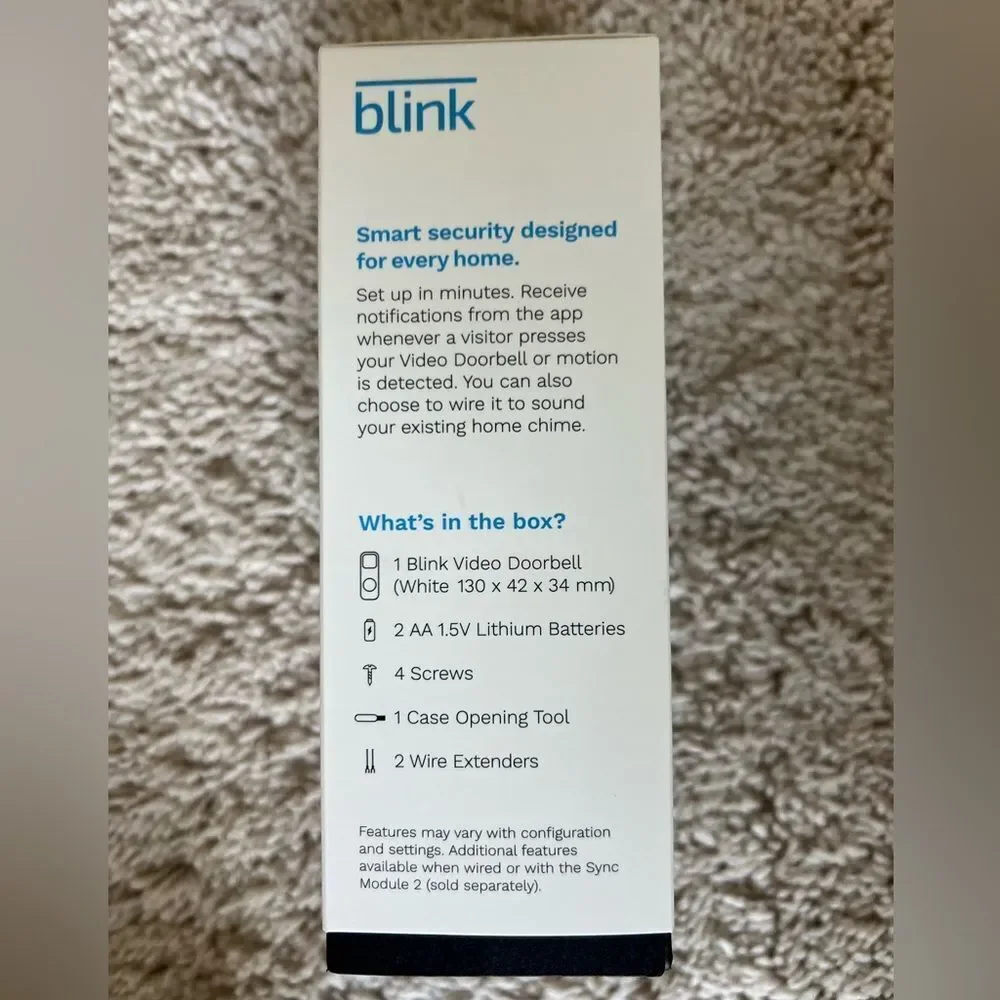 Blink video doorbell