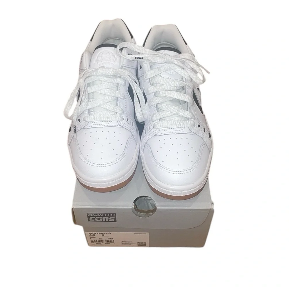 New in box white and black converse