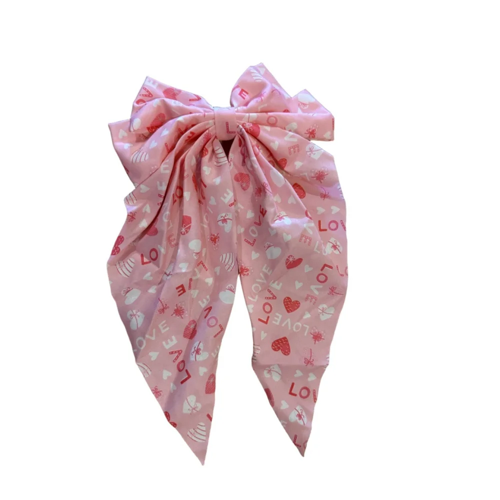 Valentine’s Day hair bow clip