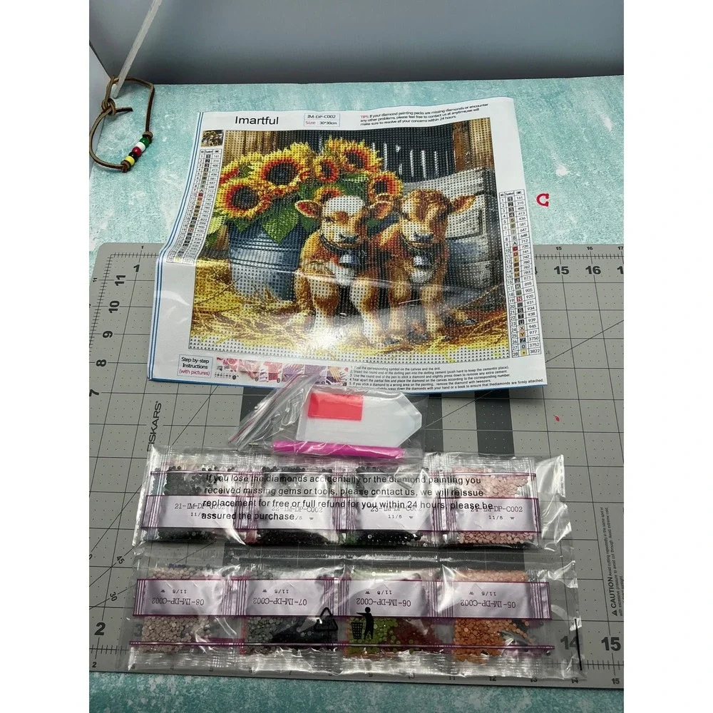 Diamond Painting‎ Kit Calves Sunflowers DIY Craft Project 30x30cm New