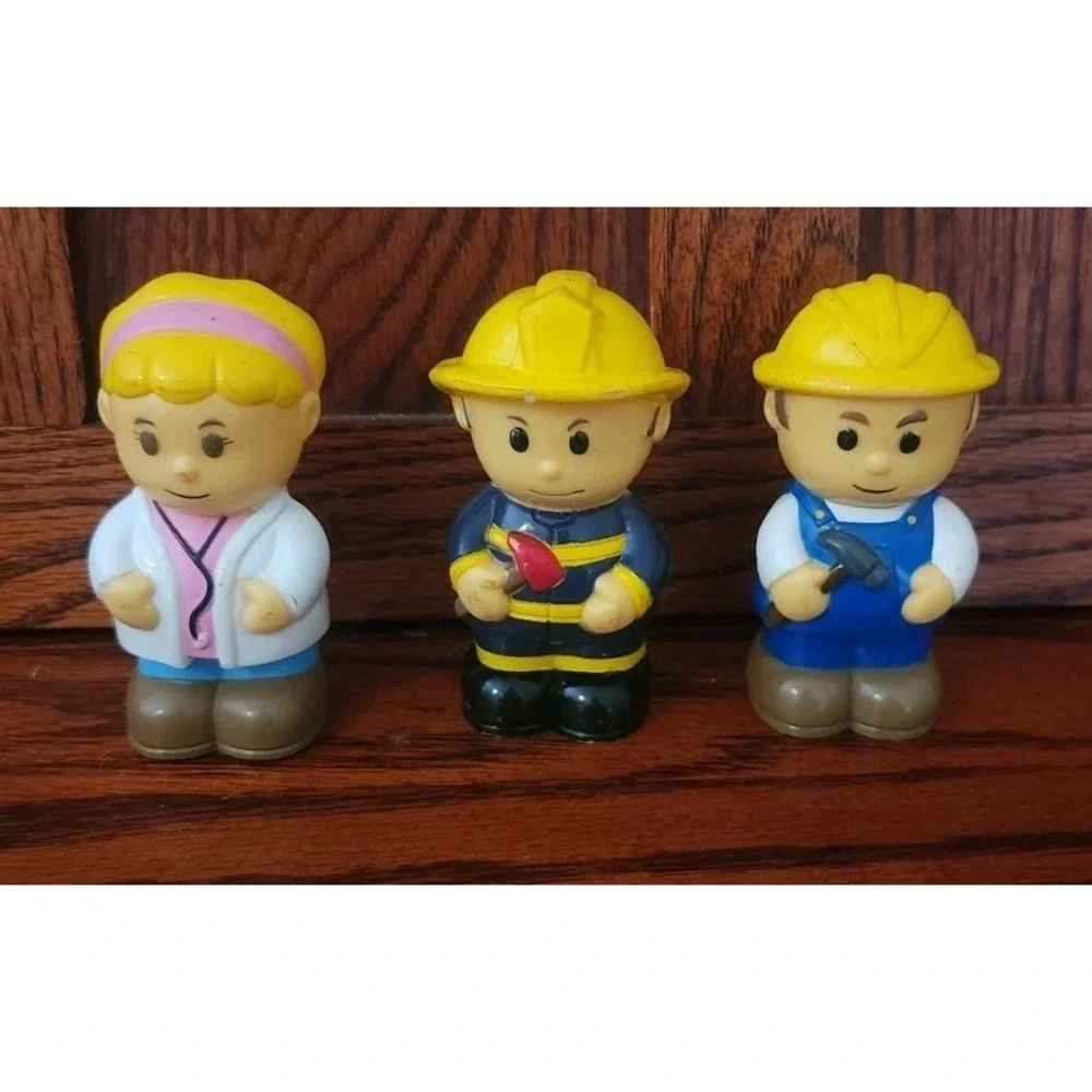 Lot‎ of 3 Vintage Toy People Figures Nurse Fireman Handyman
